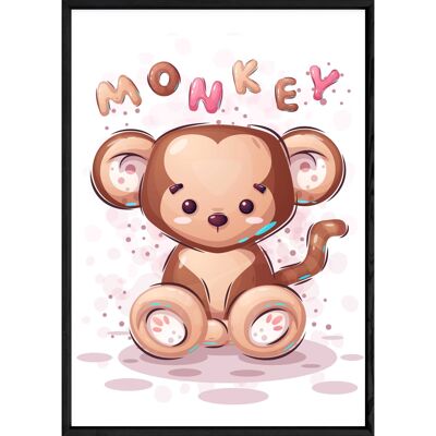 Cuadro animal mono – 23x32 4582