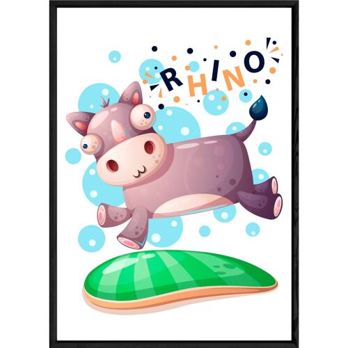 Tableau animal rhinocéros – 23x32 4187
