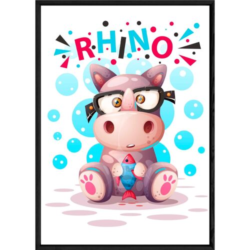 Tableau animal rhinocéros – 23x32 3839