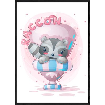 Raccoon animal painting – 23x32 4487x