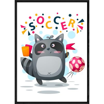 Animal painting raccoon – 23x32 3869