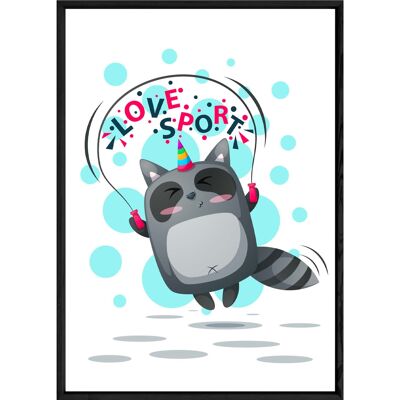 Raccoon animal painting – 23x32 4040