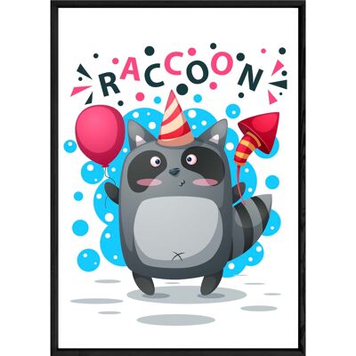 Animal painting raccoon – 23x32 3946