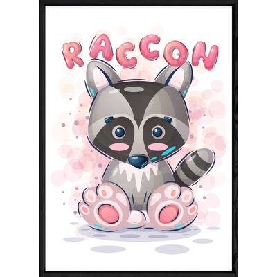 Animal painting raccoon – 23x32 4446