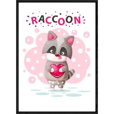 Animal painting raccoon – 23x32 3584