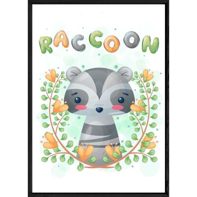 Animal painting raccoon – 23x32 4713
