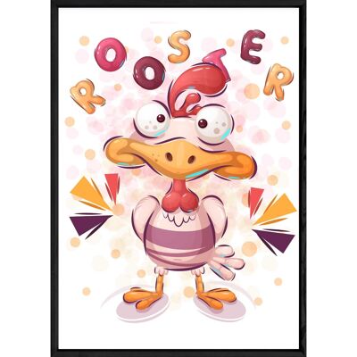 Tableau animal poule – 23x32 4576