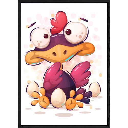 Tableau animal poule – 23x32 4675