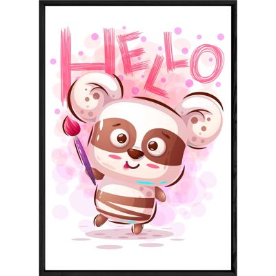 Tierische Panda-Malerei – 23x32 4288