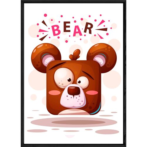 Tableau animal ourson – 23x32 3836