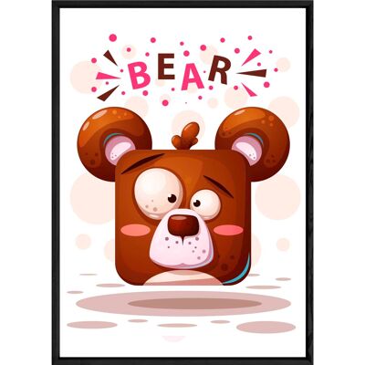 Cuadro animal oso – 23x32 3836
