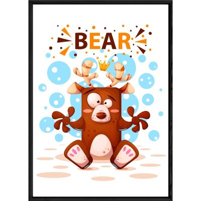Cuadro animal oso – 23x32 3784
