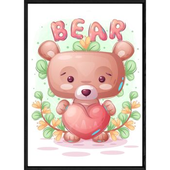 Tableau animal ourson – 23x32 4710