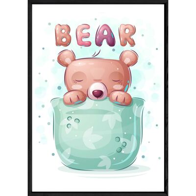 Tableau animal ourson – 23x32 4651