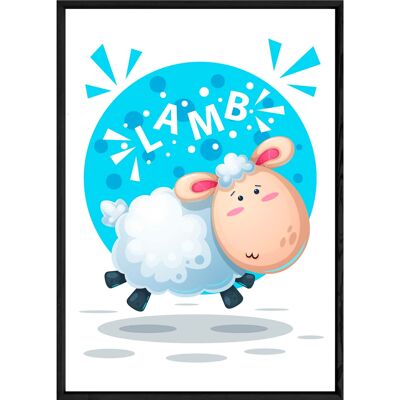 Cuadro animal oveja – 23x32 3842