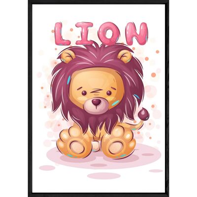 Cuadro animal león – 23x32 4284