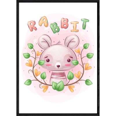 Tableau animal lapin – 23x32 4790