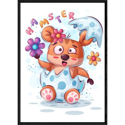 Animal hamster painting – 23x32 4611