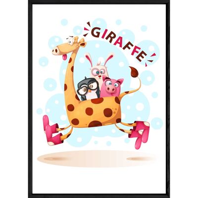 Pittura animale giraffa – 23x32 3704