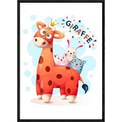 Pittura animale giraffa – 23x32 3814