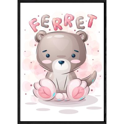 Ferret animal painting – 23x32 4694