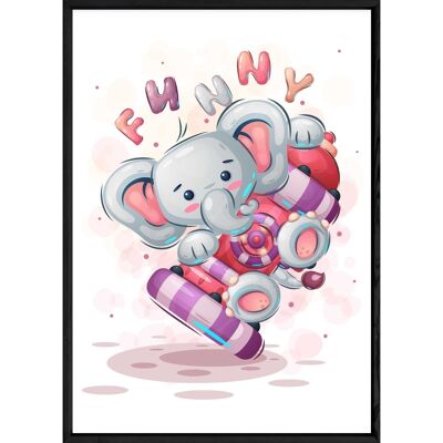 Pittura animale elefante – 23x32 4377