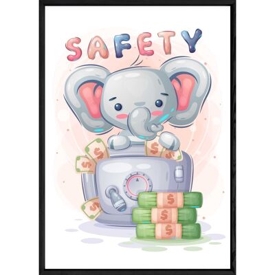 Cuadro animal elefante – 23x32 4619