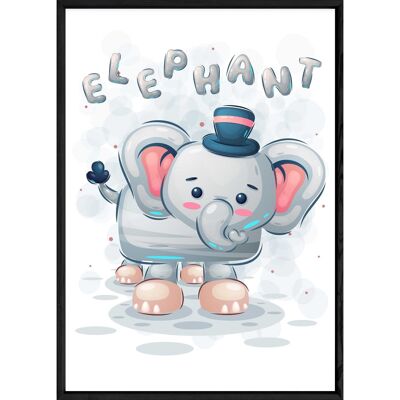 Cuadro animal elefante – 23x32 4394
