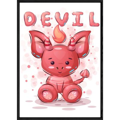 Tableau animal démon – 23x32 4570