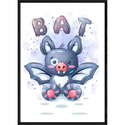 Tableau animal chauve souris – 23x32 4753