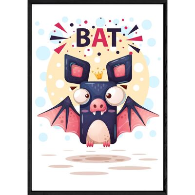Cuadro animal murciélago – 23x32 3736