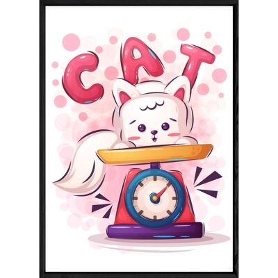 Cuadro animal gato – 23x32 4555