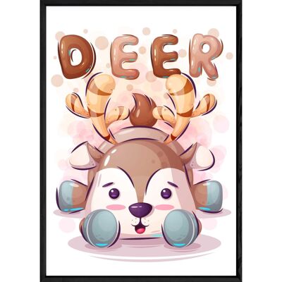 Deer animal painting – 23x32 4184