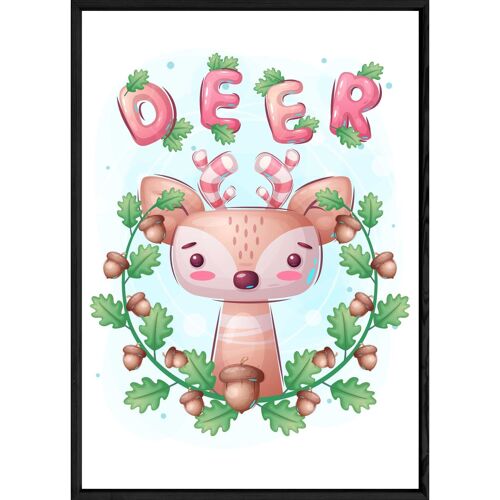 Tableau animal cerf – 23x32 4548