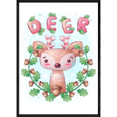 Deer animal painting – 23x32 4548