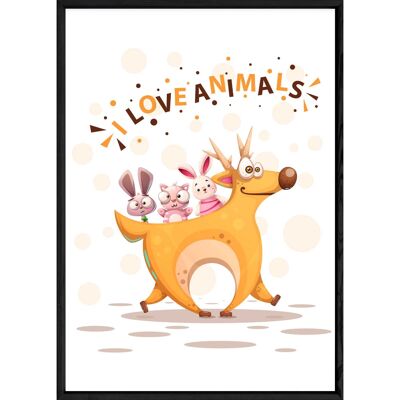 Dipinto di amici animali – 23x32 3732