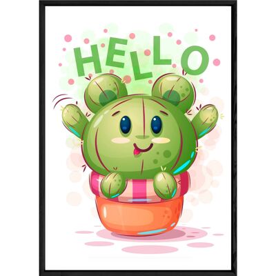 Pittura di piante di cactus – 23x32 4123