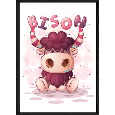 Tableau animal bison – 23x32 4381