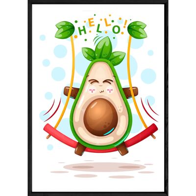 Dipinto di frutta avocado – 23x32 4090