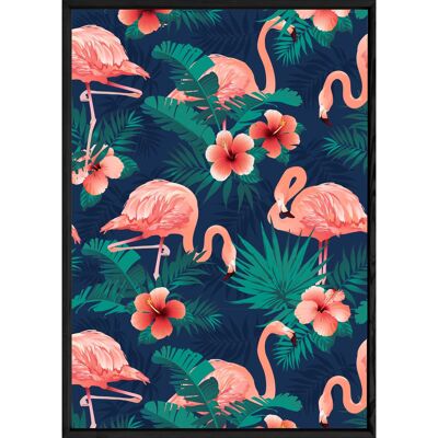 Pink Flamingo painting - A4 size N°1 OLD-TOKYO-1