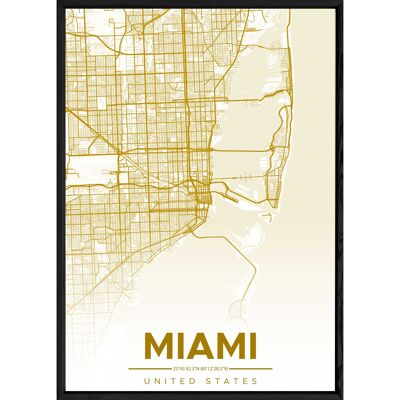 MIAMI board with black frame ALL YELLOW - A4 size ALL-YELLOW-MIAMI