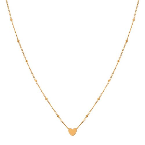 Necklace share closed heart - adult - gold