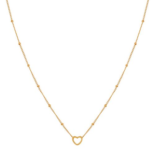Necklace share open heart - adult - gold