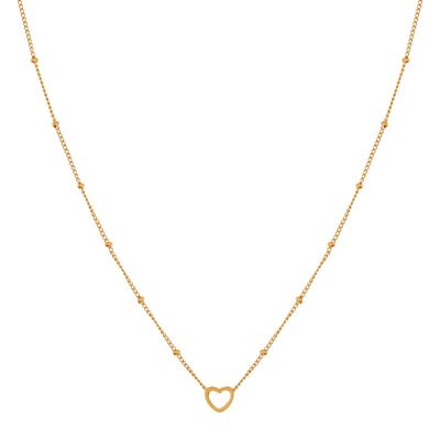Necklace share open heart - adult - gold