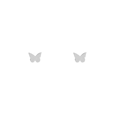 Stud earrings butterfly - silver