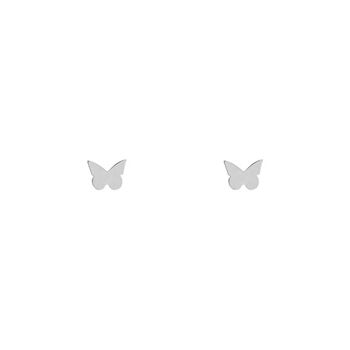 BOUCLES D'OREILLES CLOUS PAPILLON - ARGENT