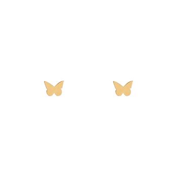 BOUCLES D'OREILLES CLOUS PAPILLON - OR