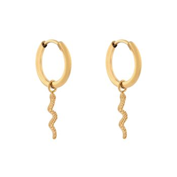 BOUCLES D'OREILLES SERPENT MINIMALISTE - OR