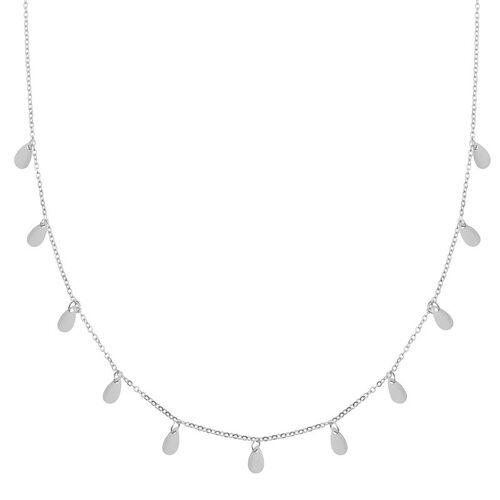 Necklace a lot of drops - adult - silver