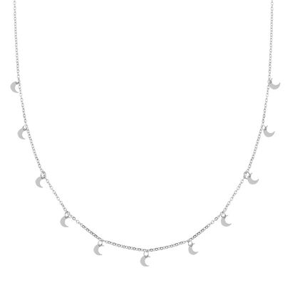 Necklace a lot of moons - adult - silver